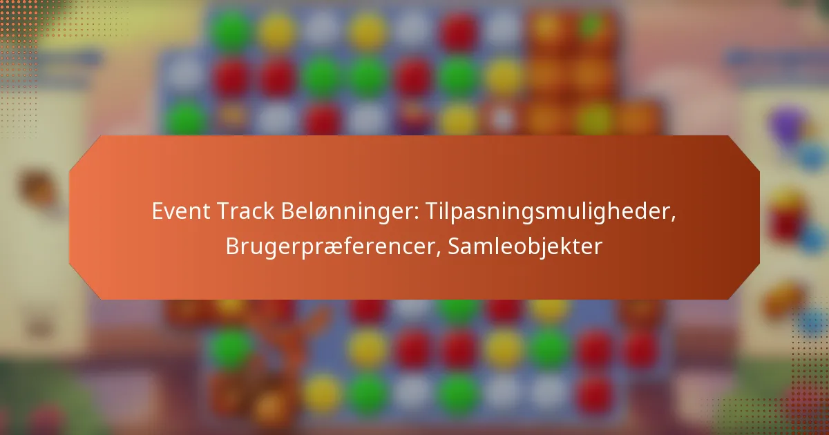 Event Track Belønninger: Tilpasningsmuligheder, Brugerpræferencer, Samleobjekter
