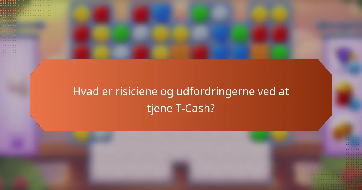 Hvad er risiciene og udfordringerne ved at tjene T-Cash?