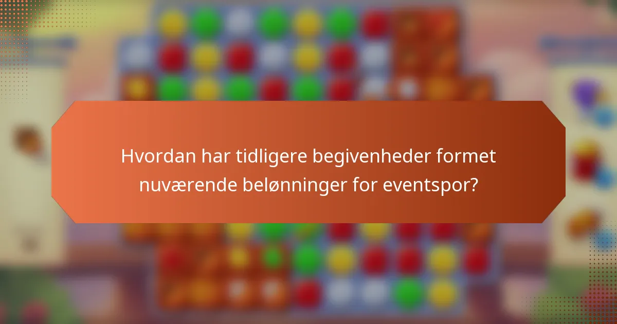 Hvordan har tidligere begivenheder formet nuværende belønninger for eventspor?